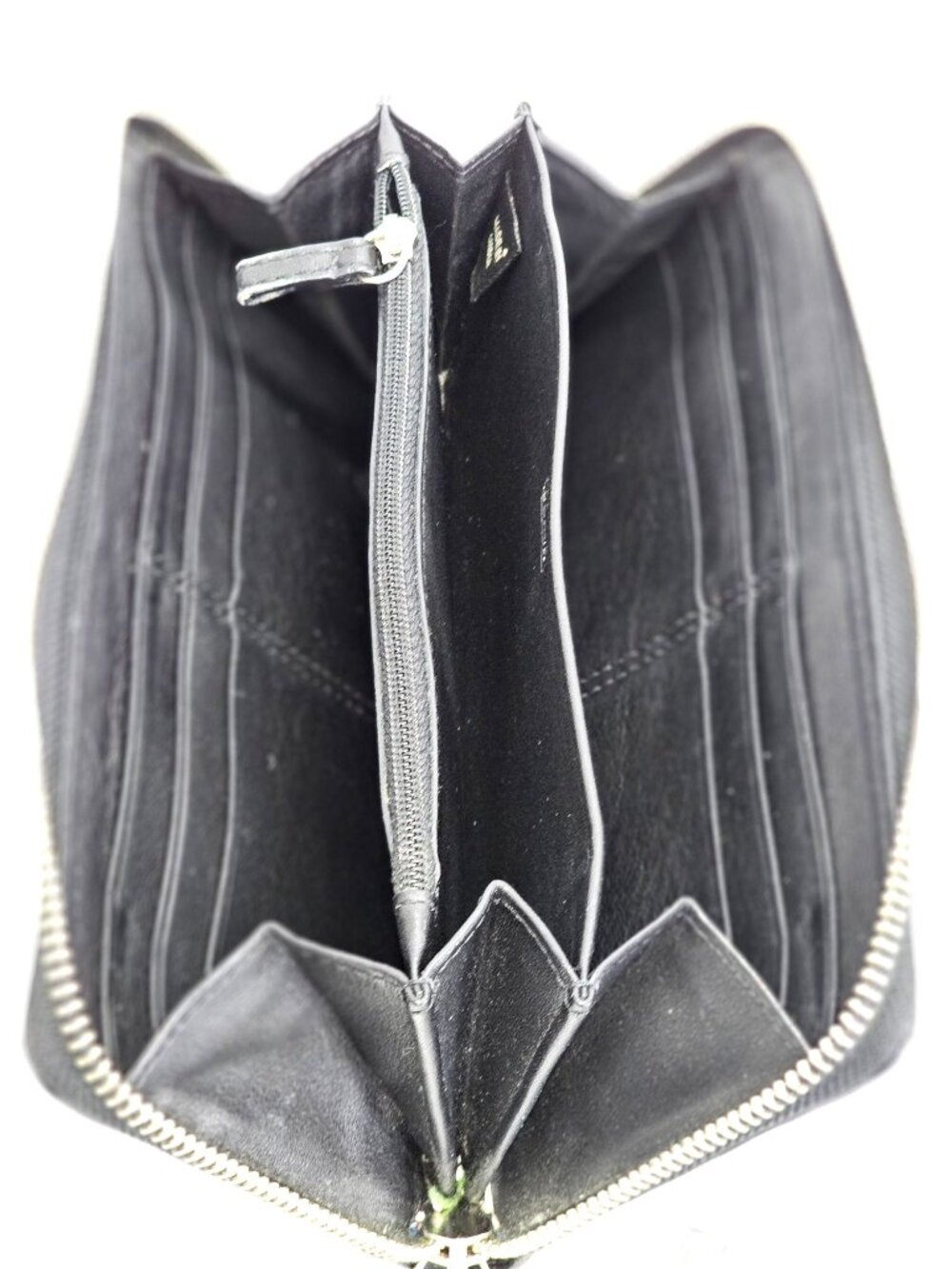 Coach Womens Black Pebble Grain Leather Zip Around Accordion Clutch Wallet  1797 - Picture 7 of 11